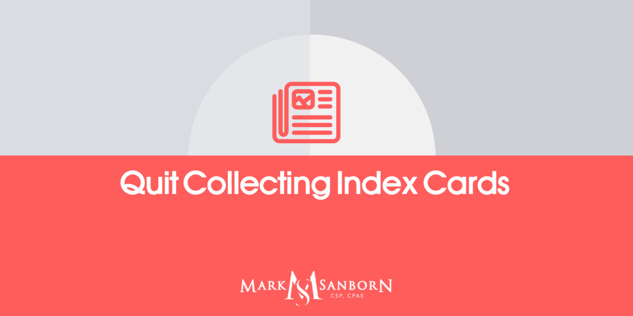 Quit Collecting Index Cards