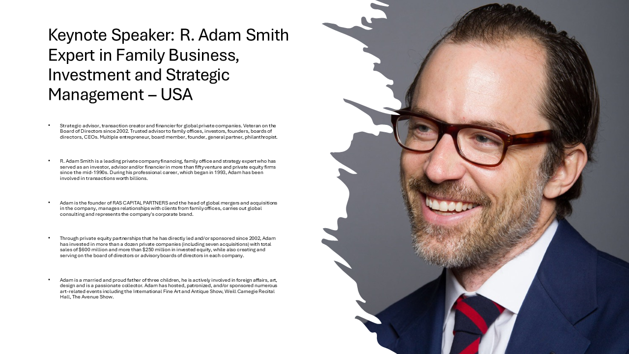 R. Adam Smith, Keynote Speaker