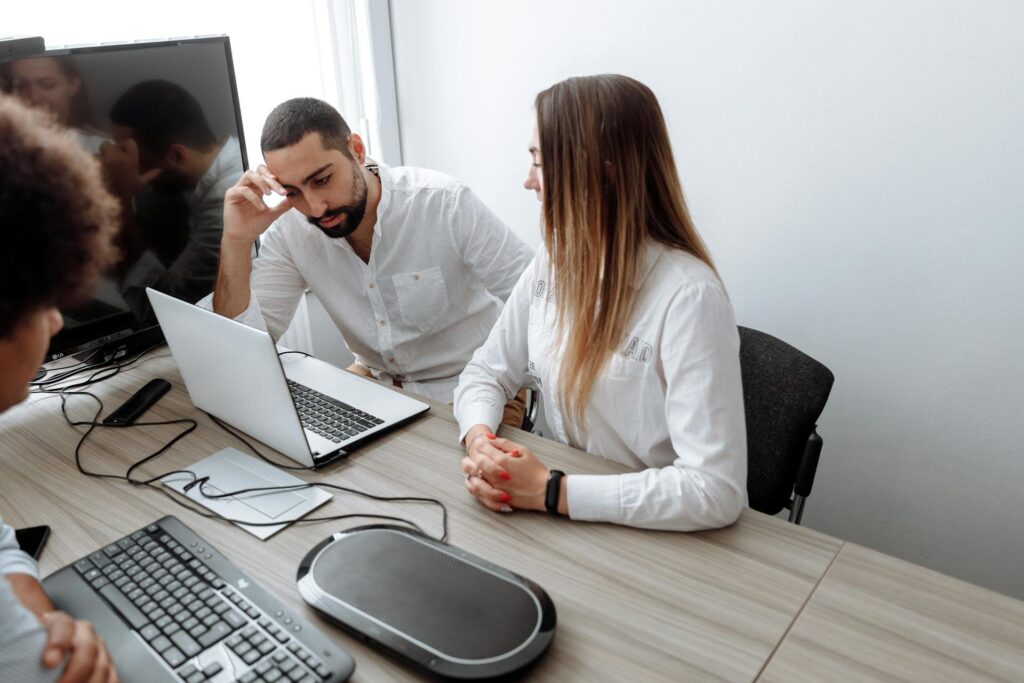  stresses man looking at a laptop